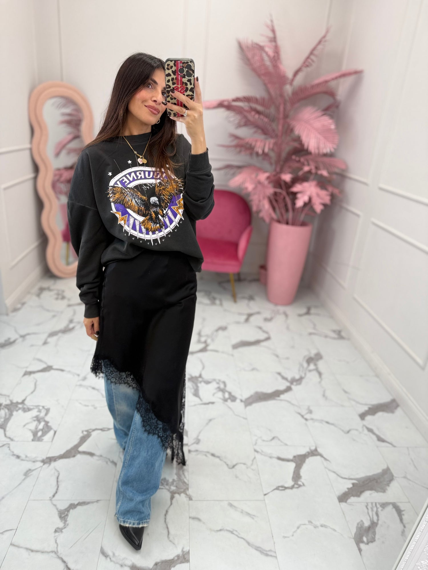 Gonna asimmetrica “Lace” Lumina