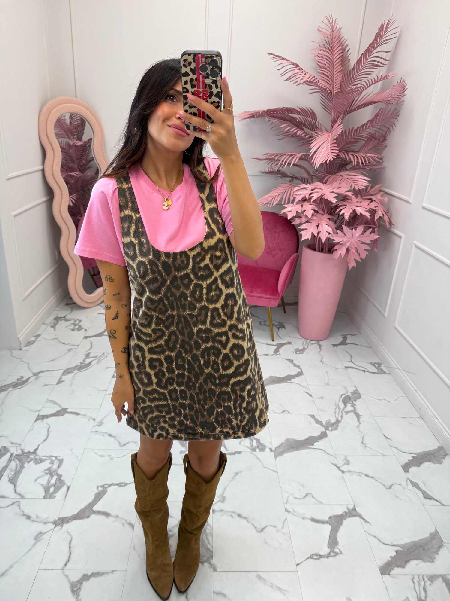 Abito scamiciato “Leopard” LUMINA