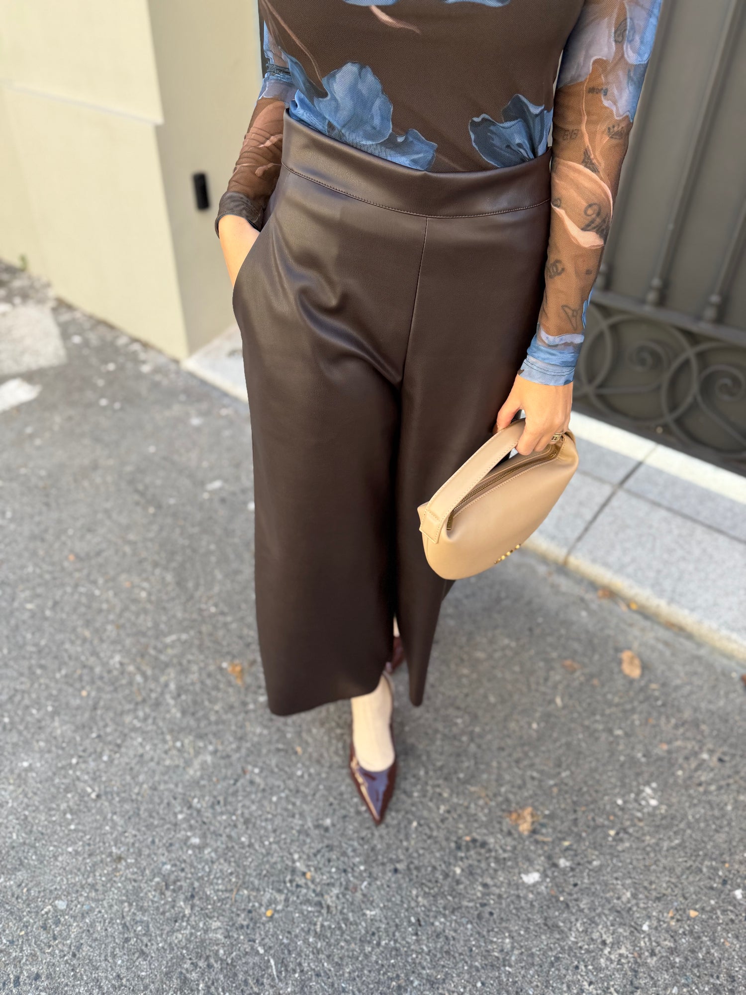 Pantalone ecopelle crop LIP