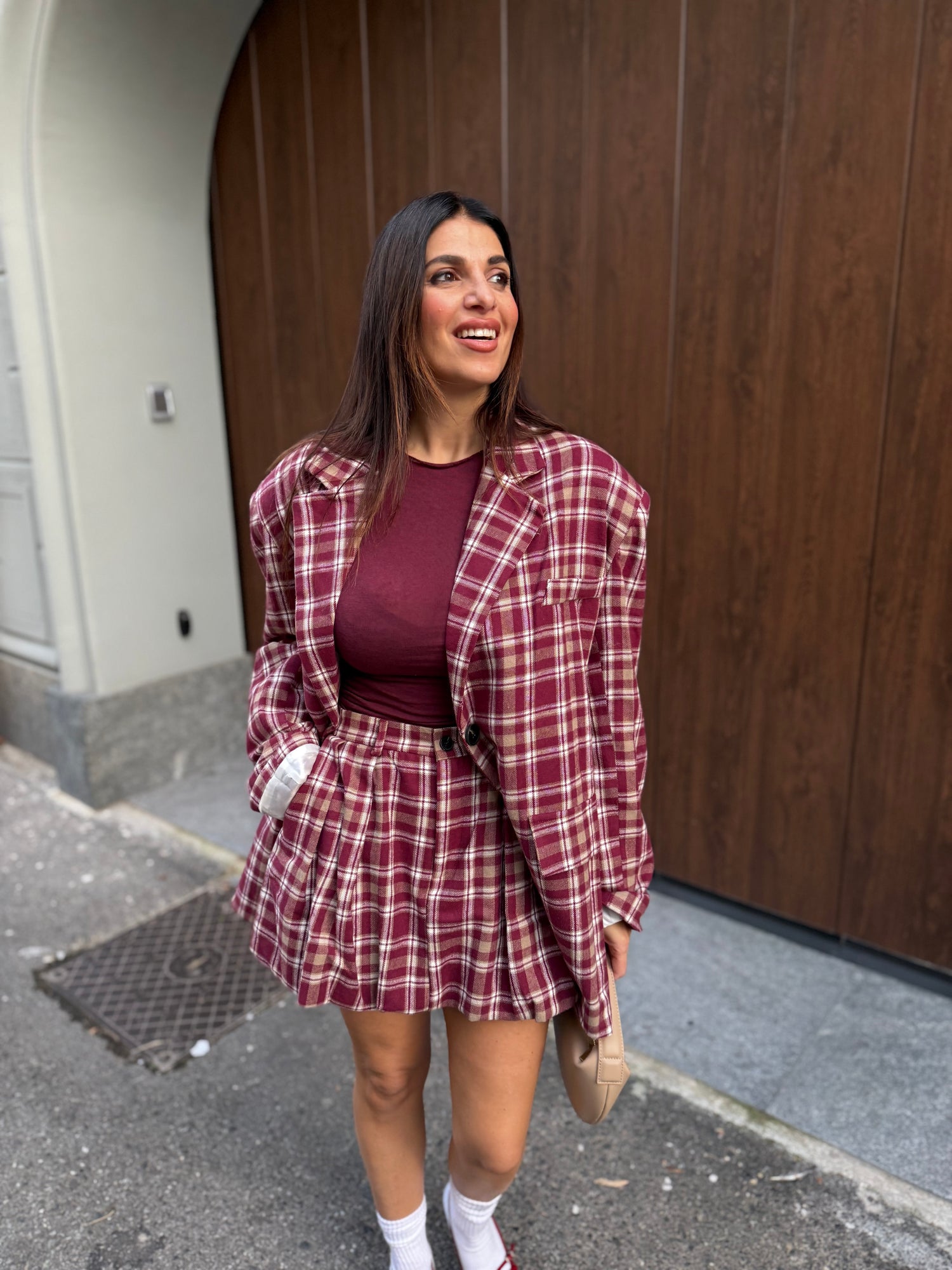 Gonna a palloncino “Tartan” JUSTWEST