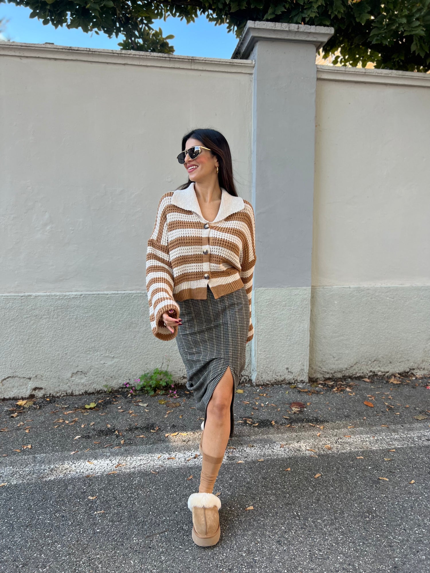 Gonna longuette spacco “British” LIP