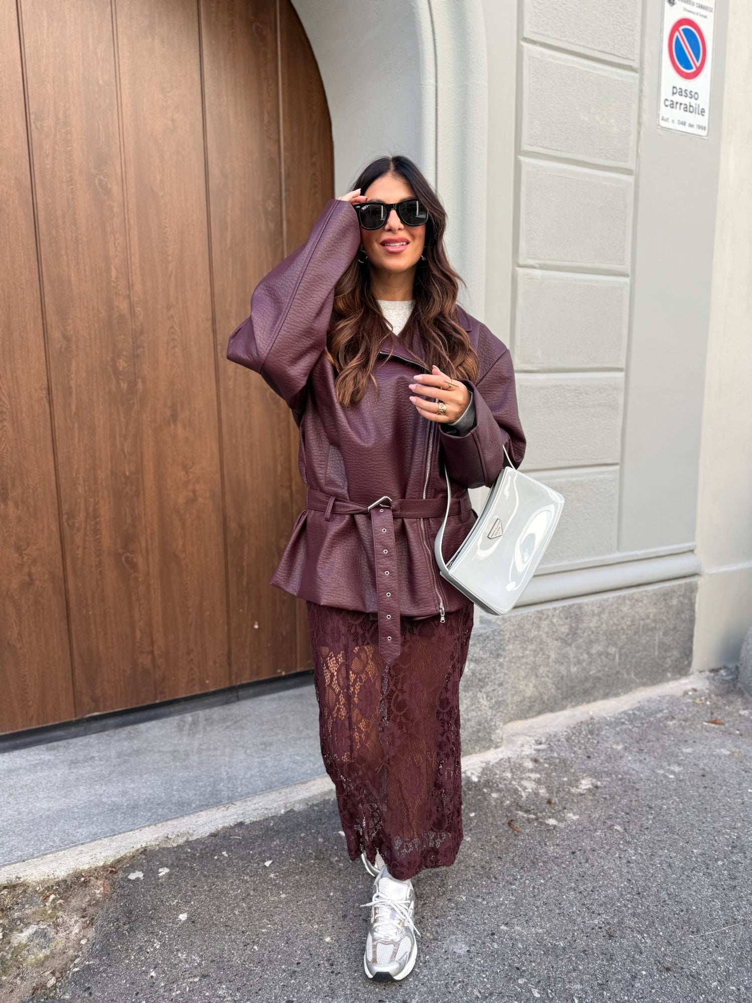 Chiodo over ecopelle LUMINA