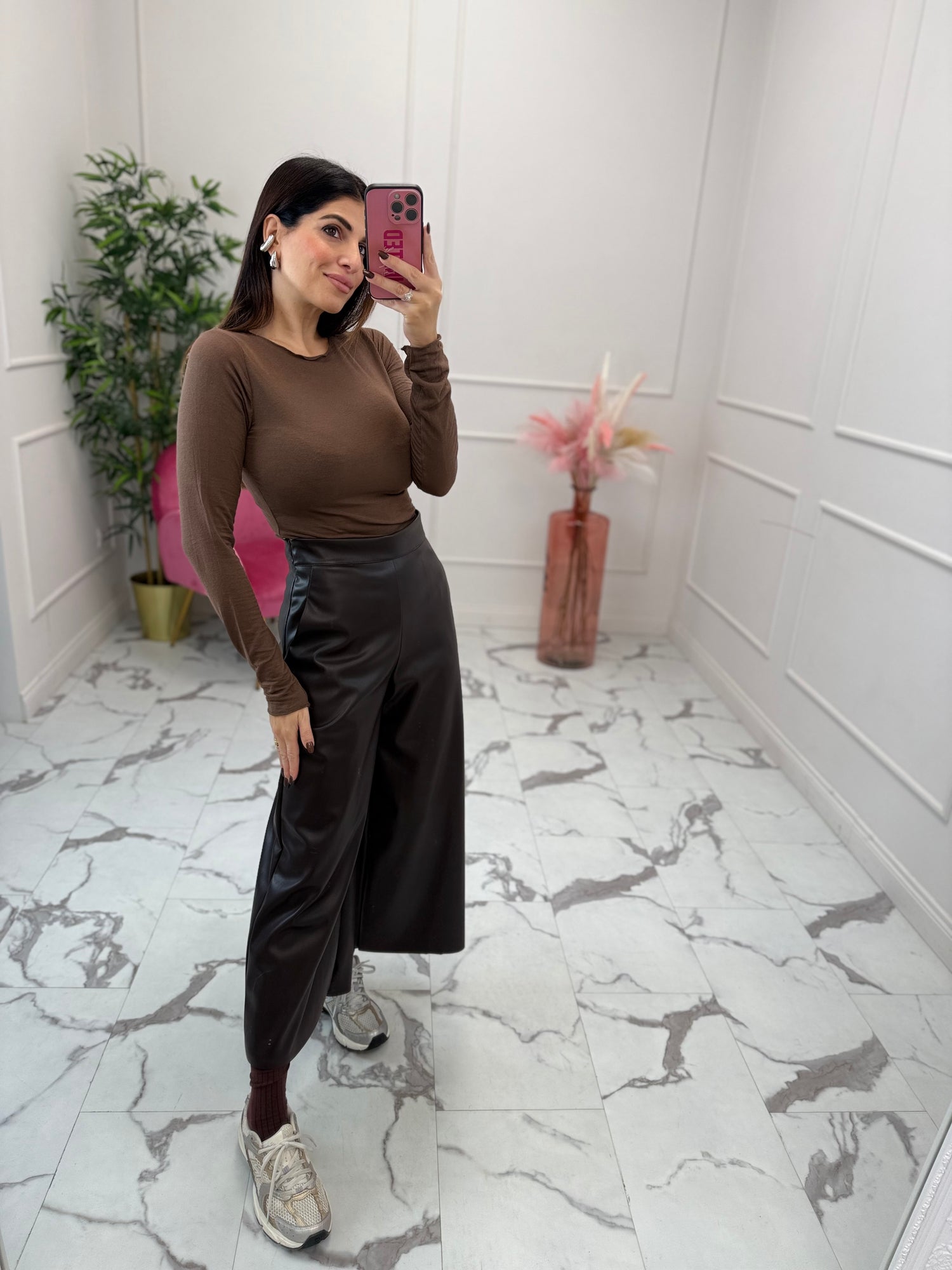 Pantalone ecopelle crop LIP