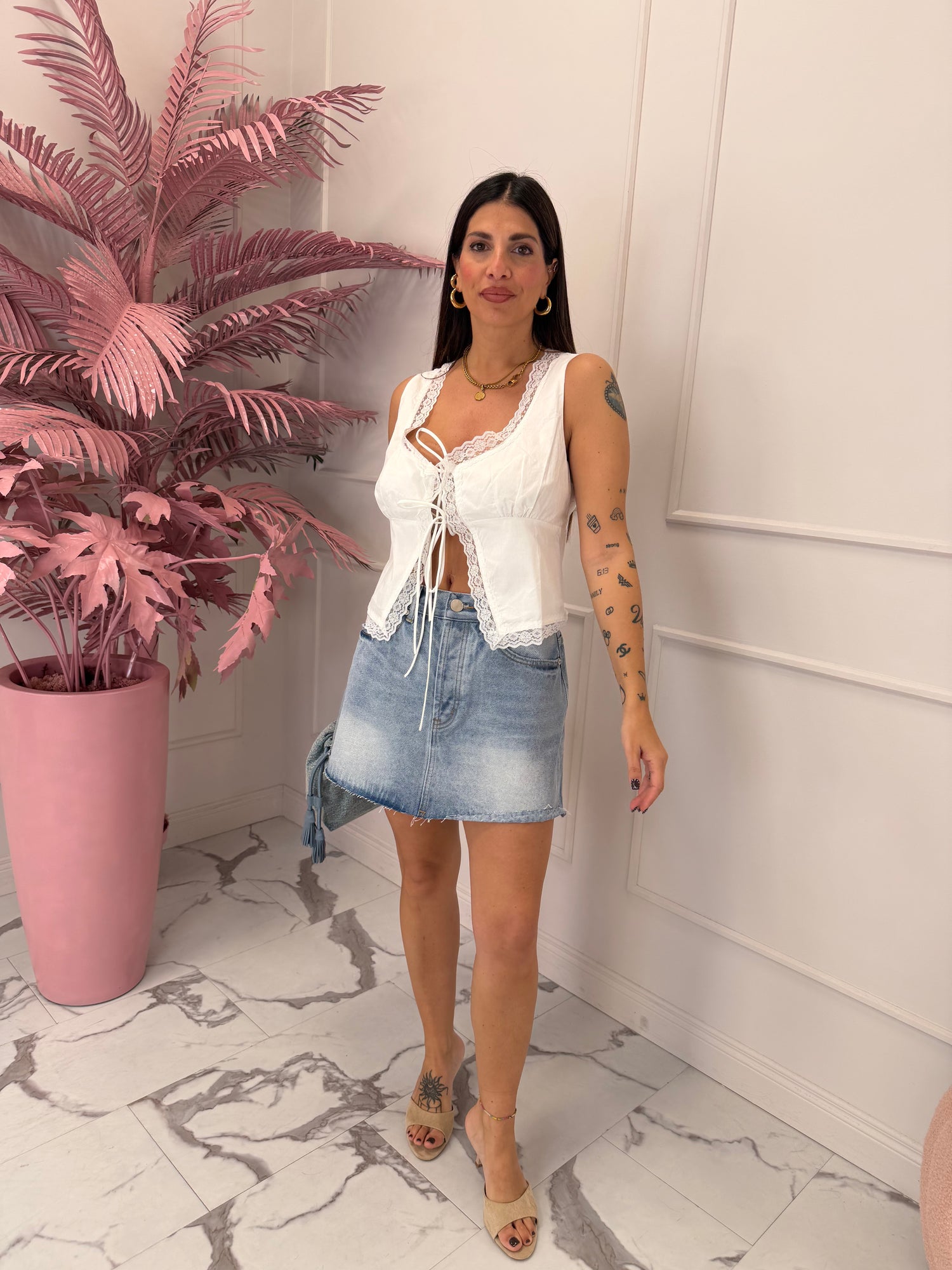 Top cotone “Romantic” GLAMOROUS