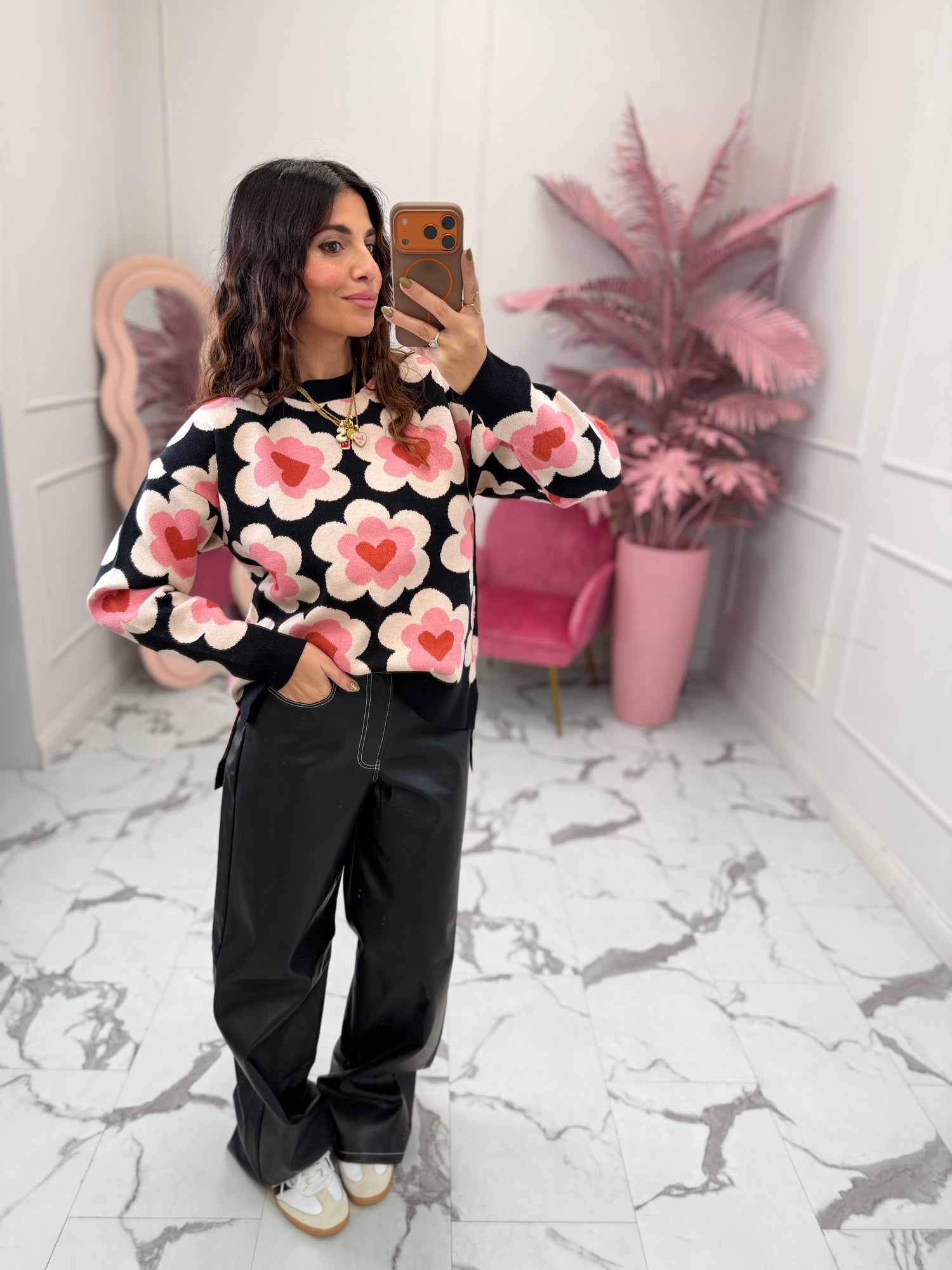 Pantalone Tokyo “Lila” ecopelle JJXX