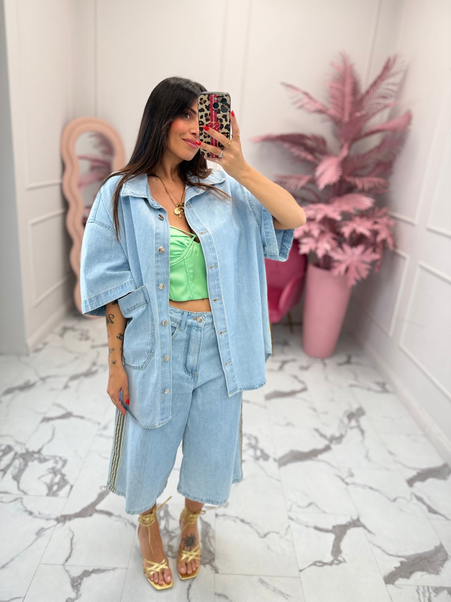 Camicia over denim LUMINA