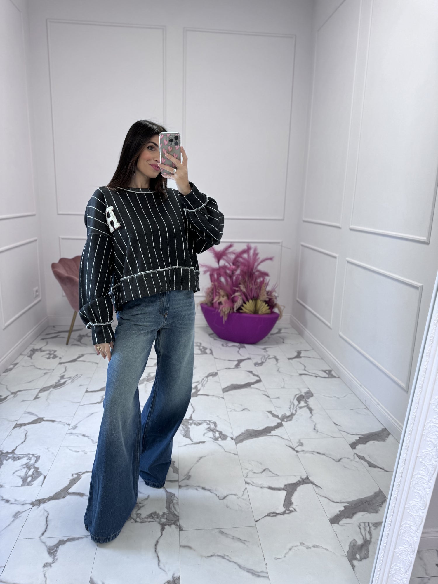 Felpa righe “Baseball” HAVE ONE