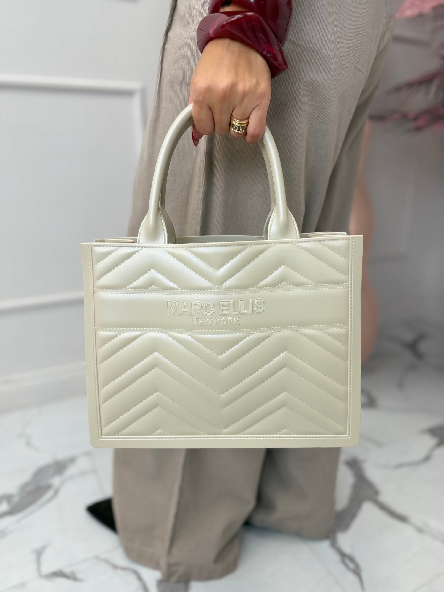 Borsa “Flat buby wave M 25” MARC ELLIS