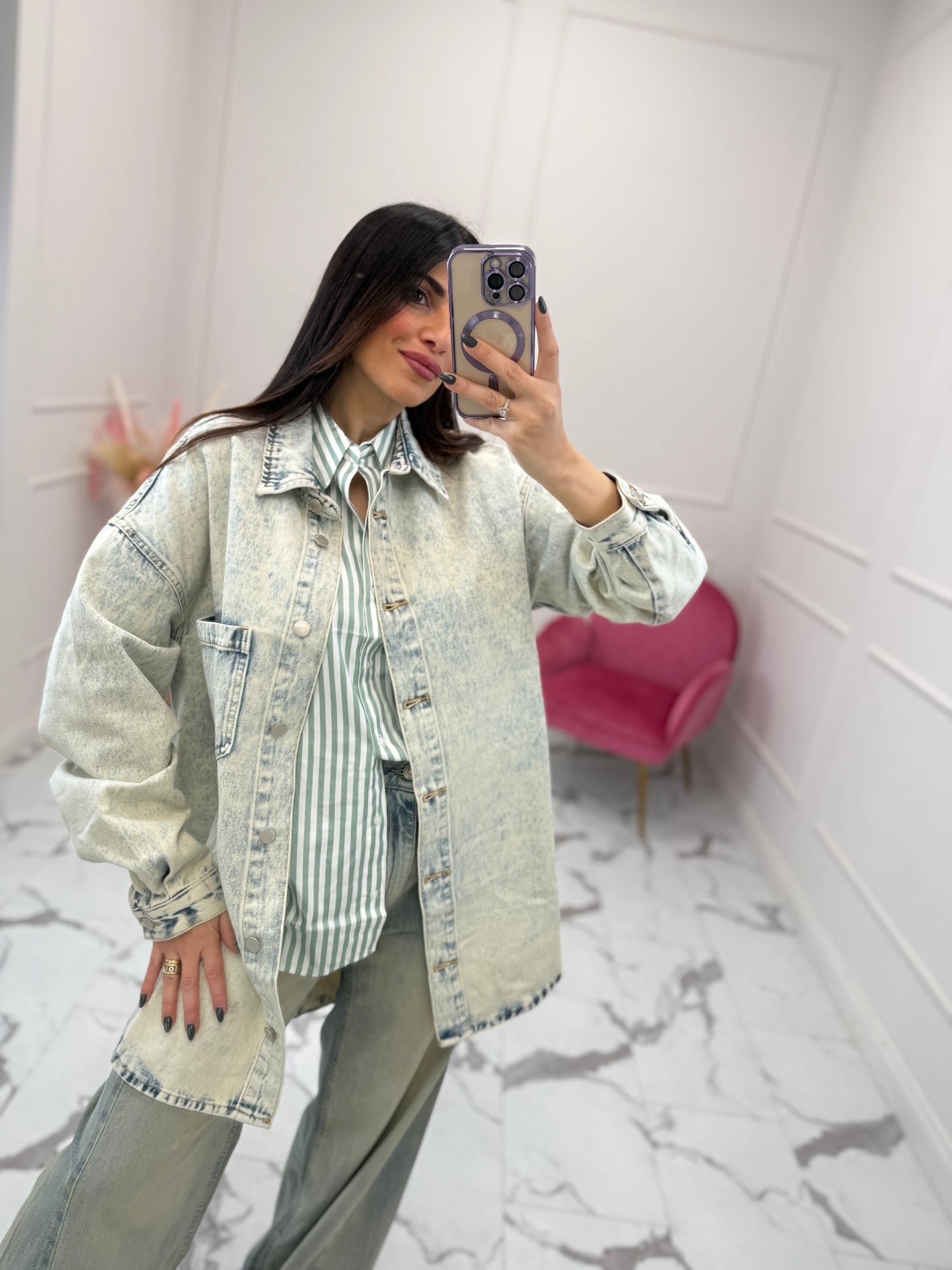 Camicia over denim “Ilary” GLAMOROUS