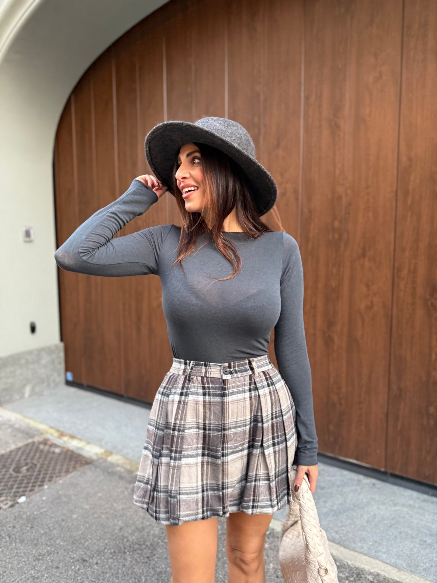 Gonna a palloncino “Tartan” JUSTWEST