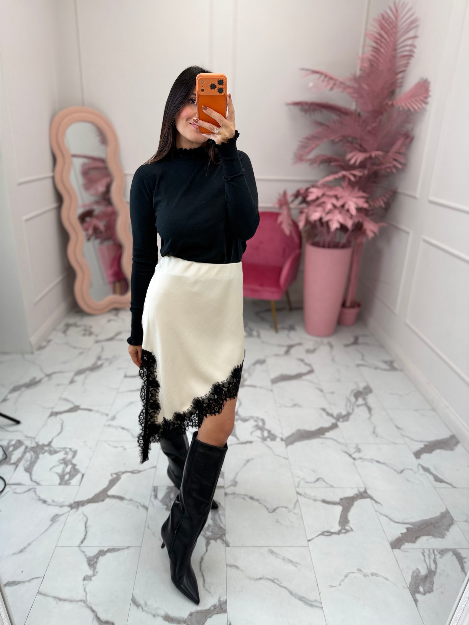 Gonna asimmetrica con pizzo HAVE ONE