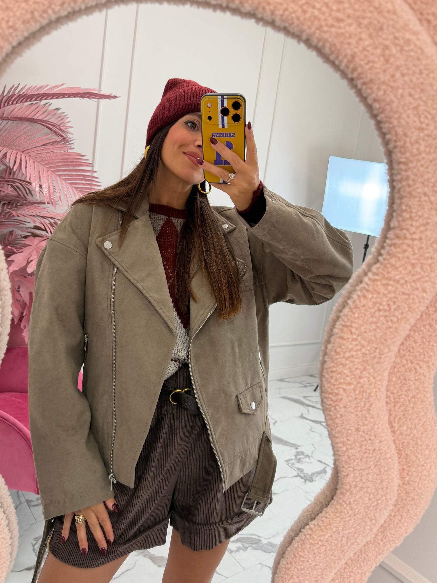 Chiodo over suede “Frida” JJXX