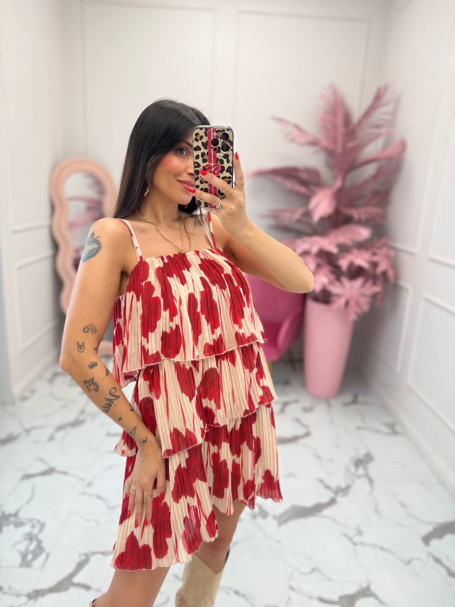 Abito balze “Flowers” LUMINA