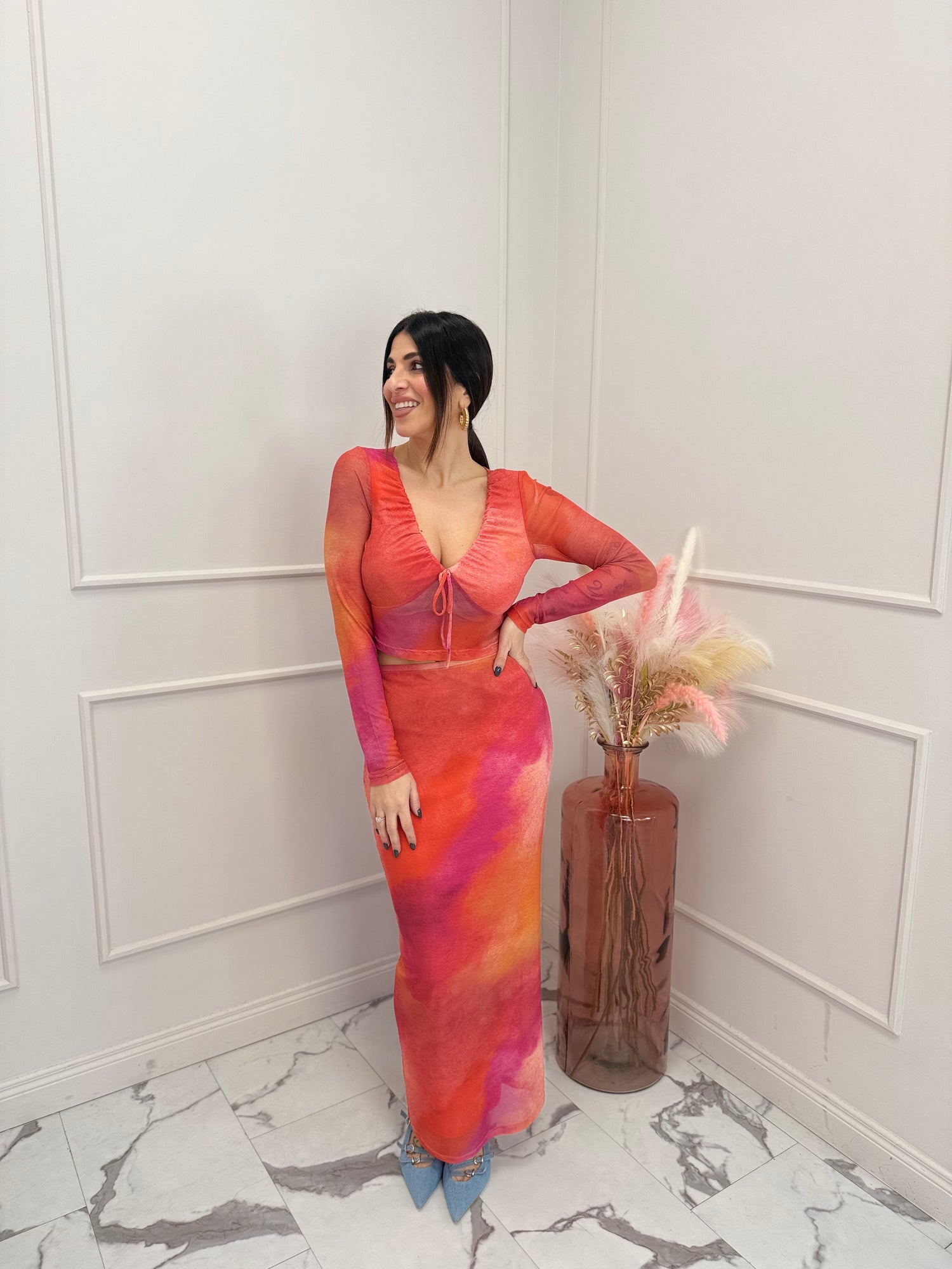 Maglia Crop “Tie Dye” GLAMOROUS