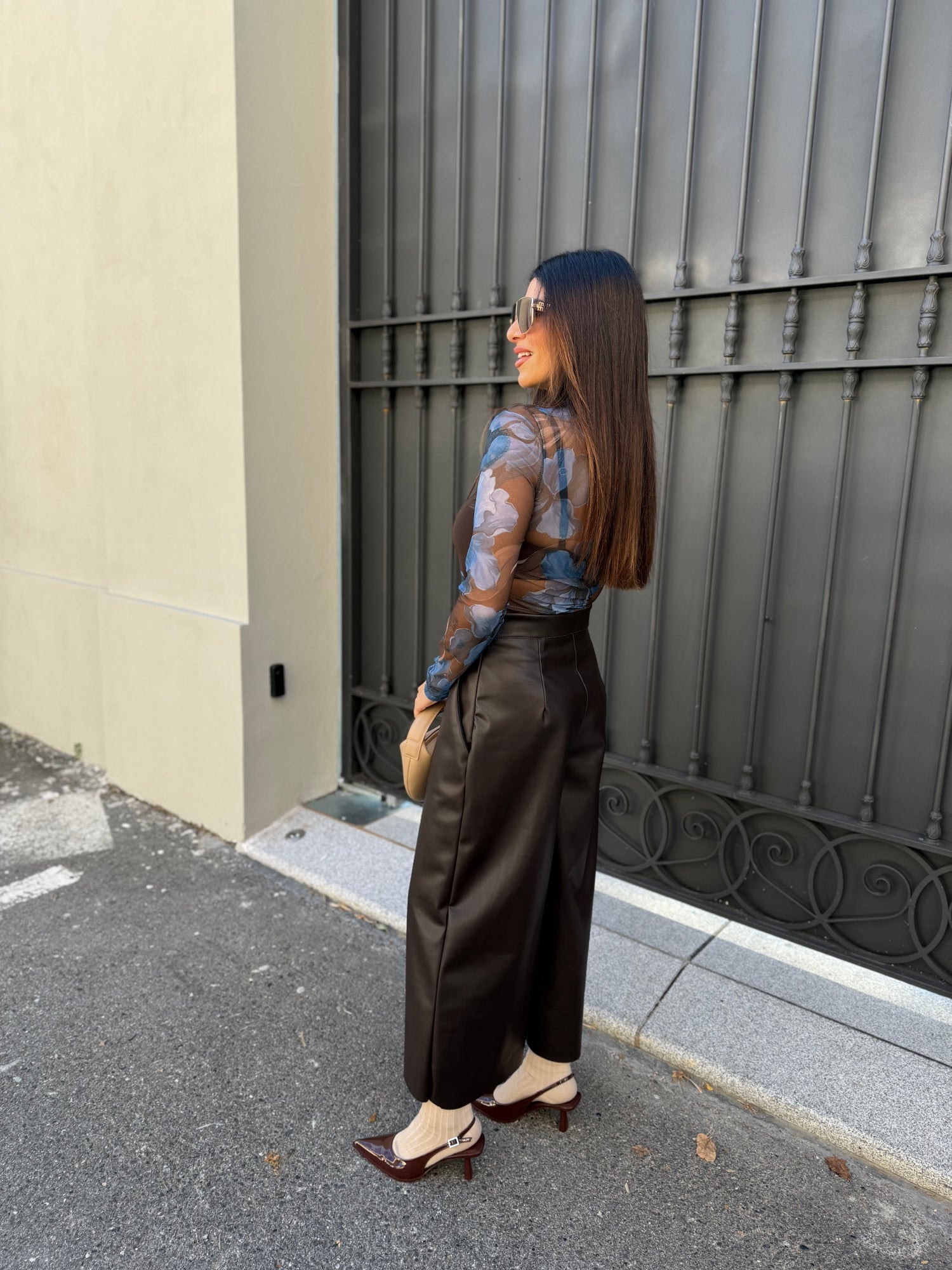 Pantalone ecopelle crop LIP