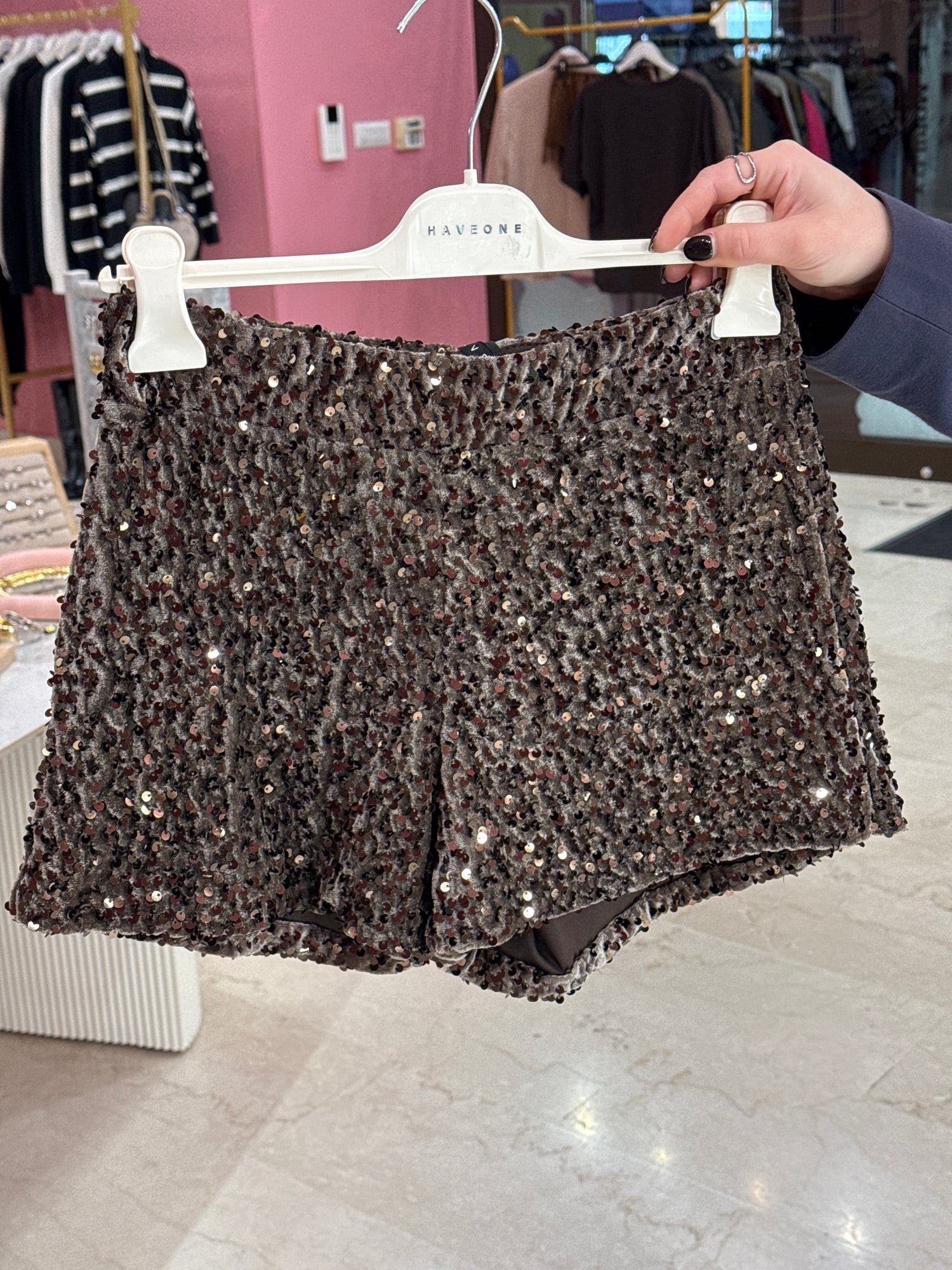 Shorts paillettes HAVE ONE