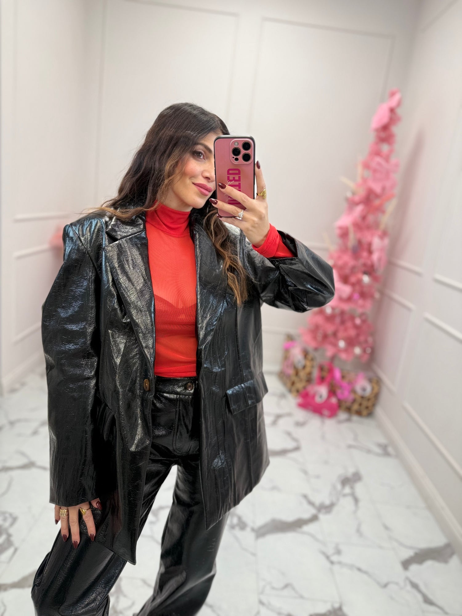 Blazer in vinile LUMINA