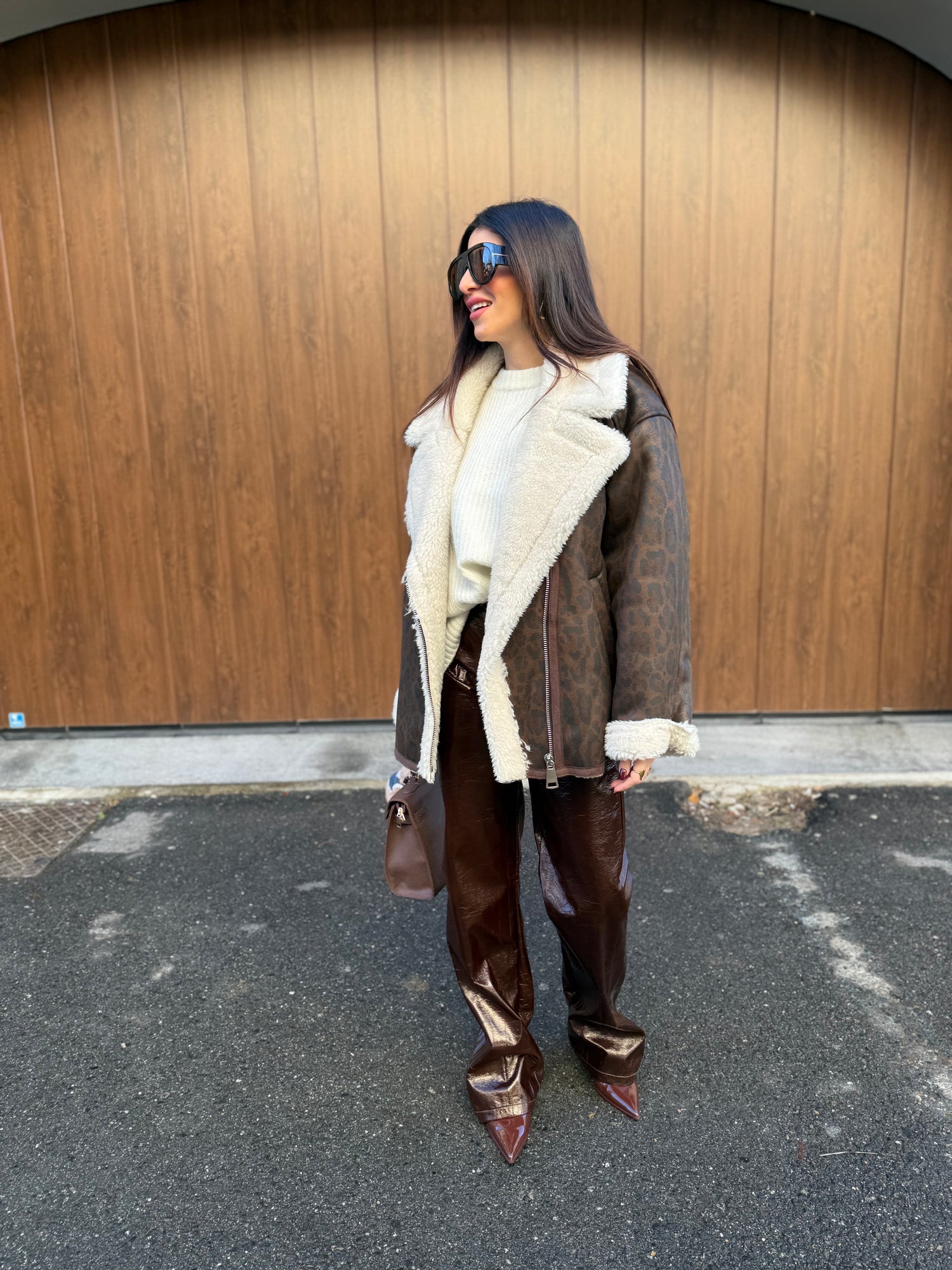 Pantalone in vinile LUMINA