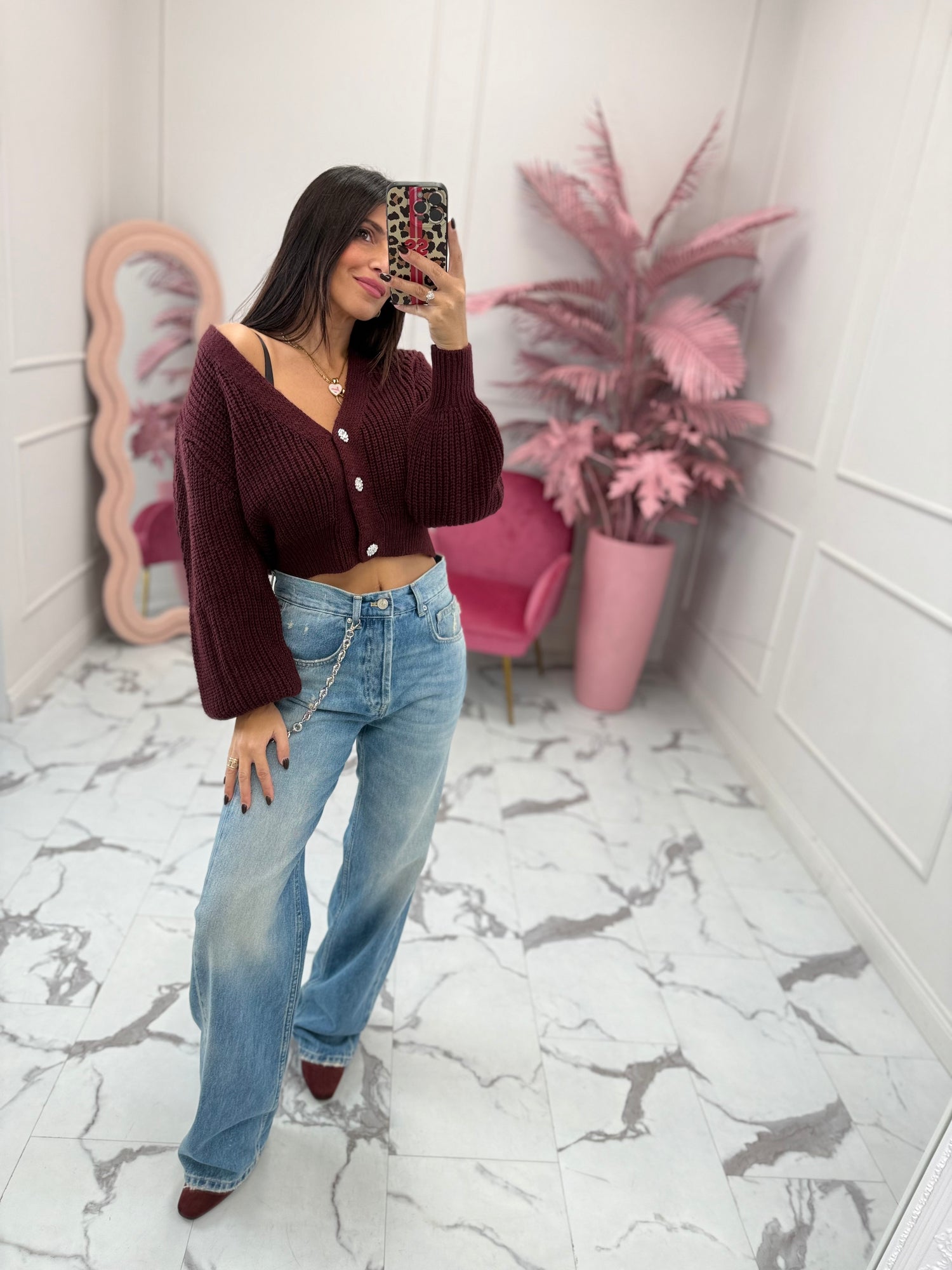 Cardigan bottoni gioiello HAVE ONE