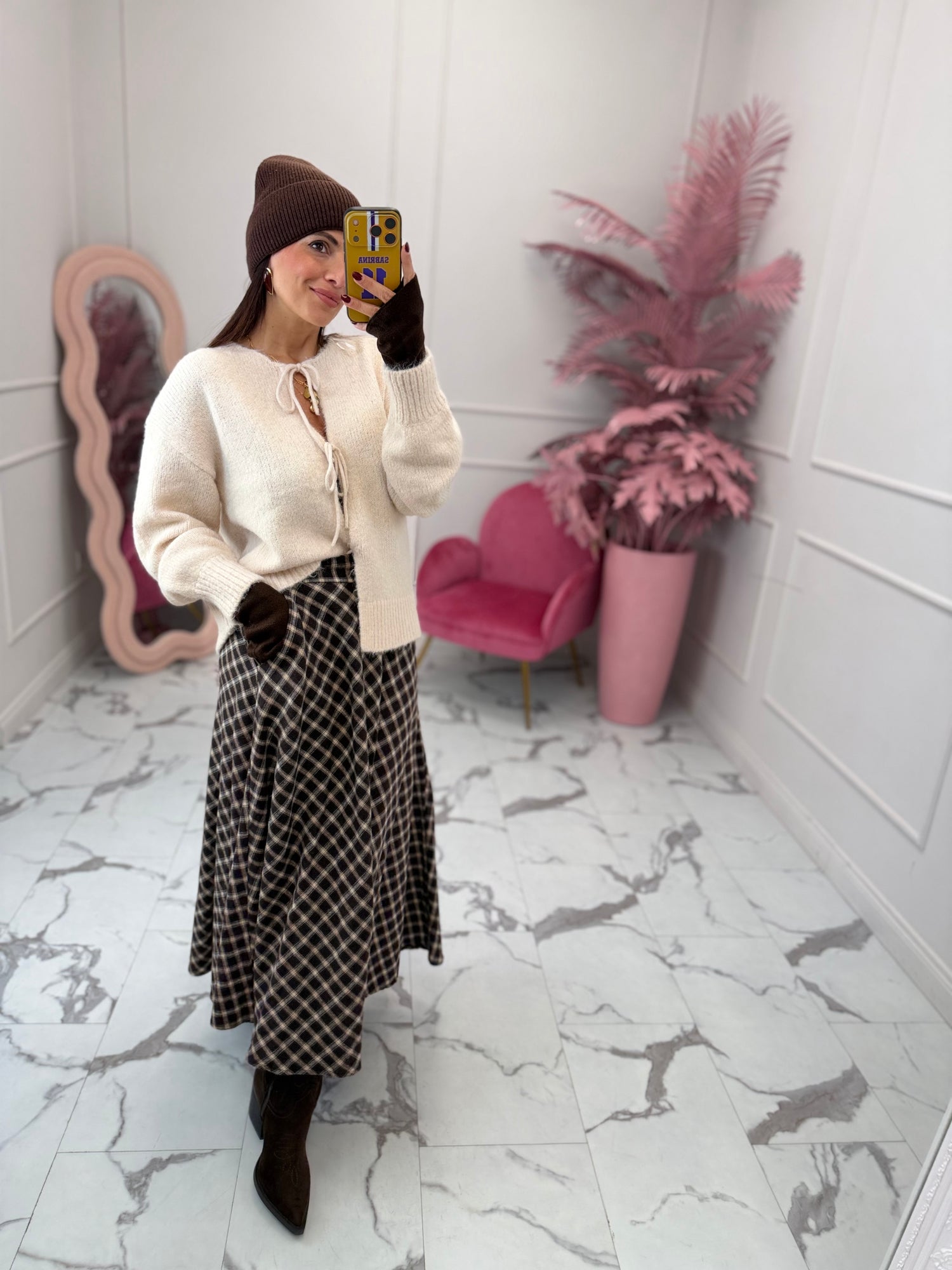 Gonna lunga quadri “Louise” LIP