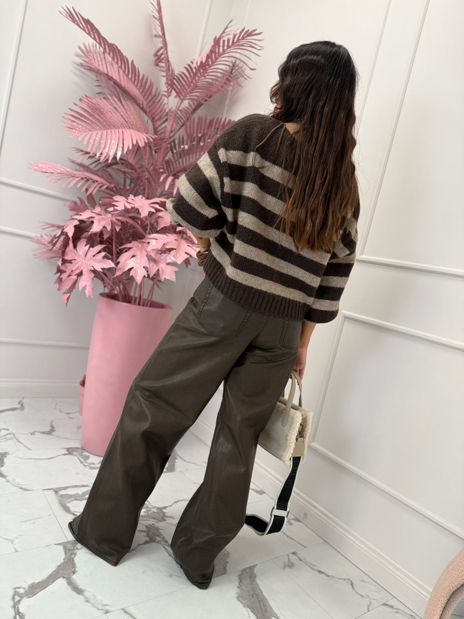 Pantalone Tokyo “Hannah” ecopelle JJXX