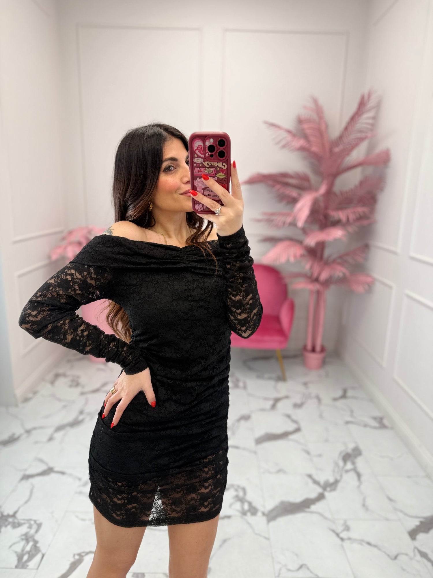 Abito corto pizzo LUMINA