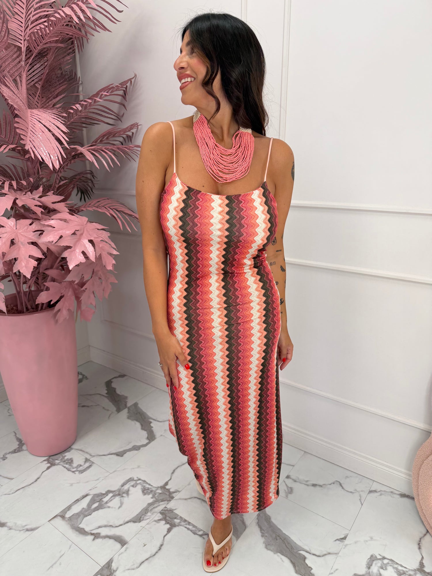 Abito stretch “Chevron print” LIP