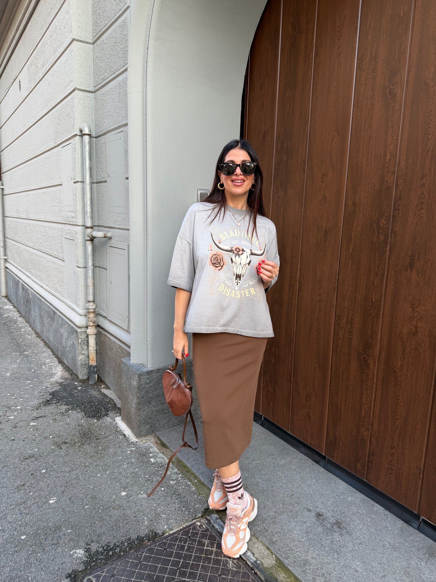 Gonna longuette felpa HAVE ONE