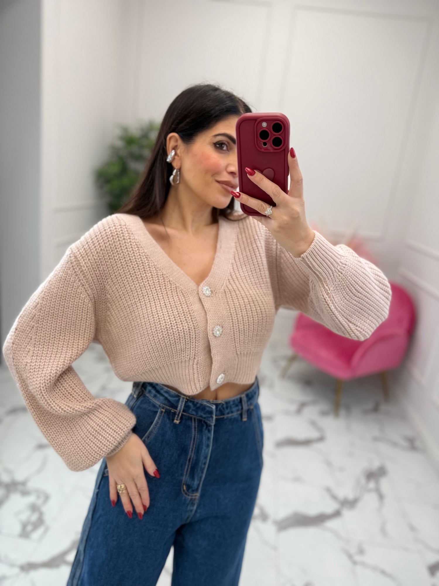 Cardigan bottoni gioiello HAVE ONE