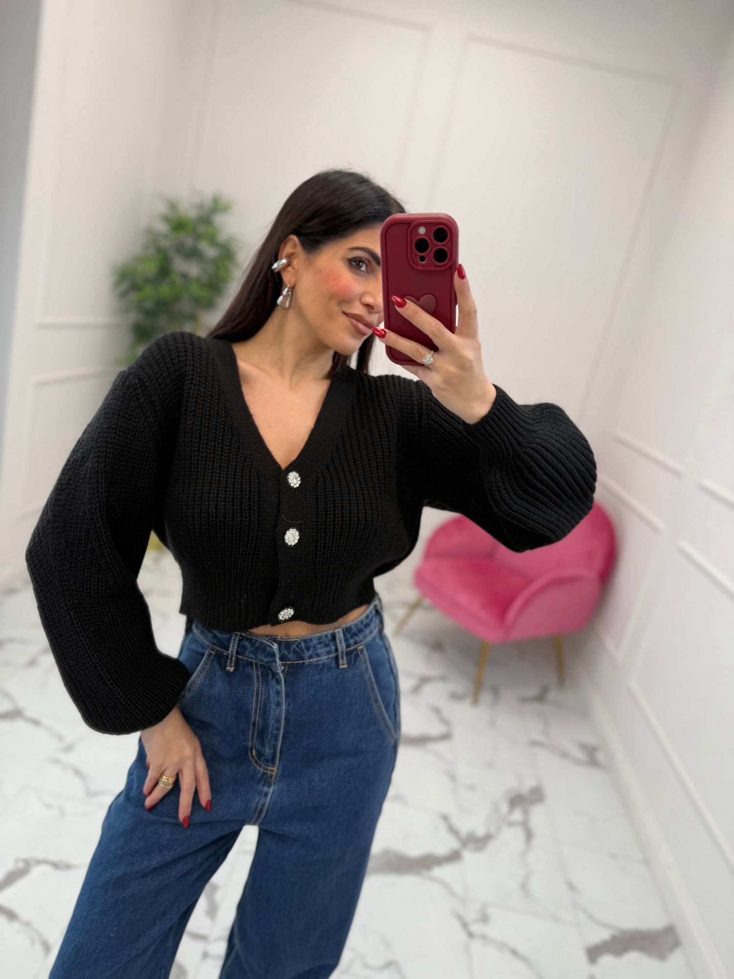 Cardigan bottoni gioiello HAVE ONE