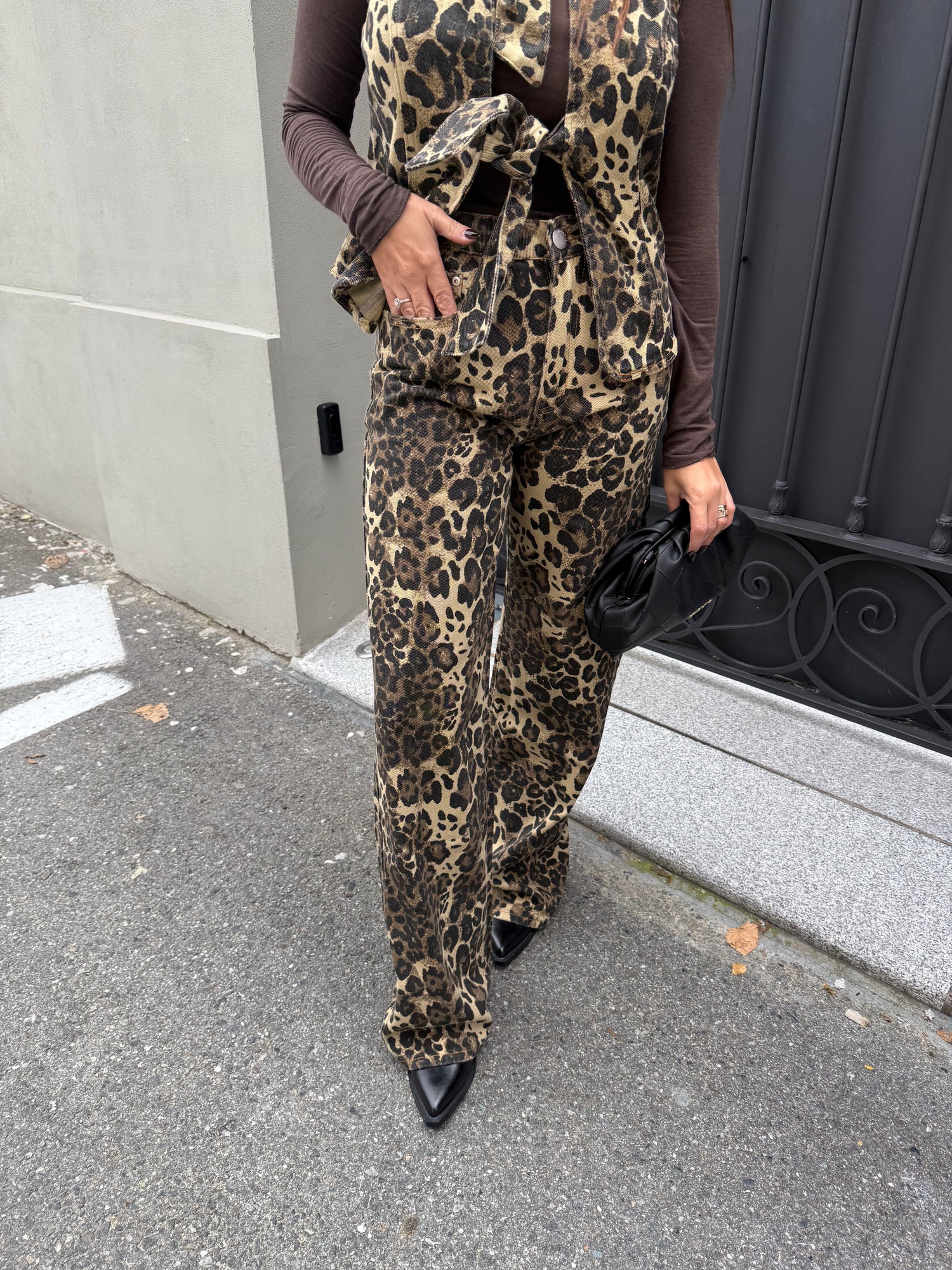 Jeans leopardato “Grr” GLAMOROUS