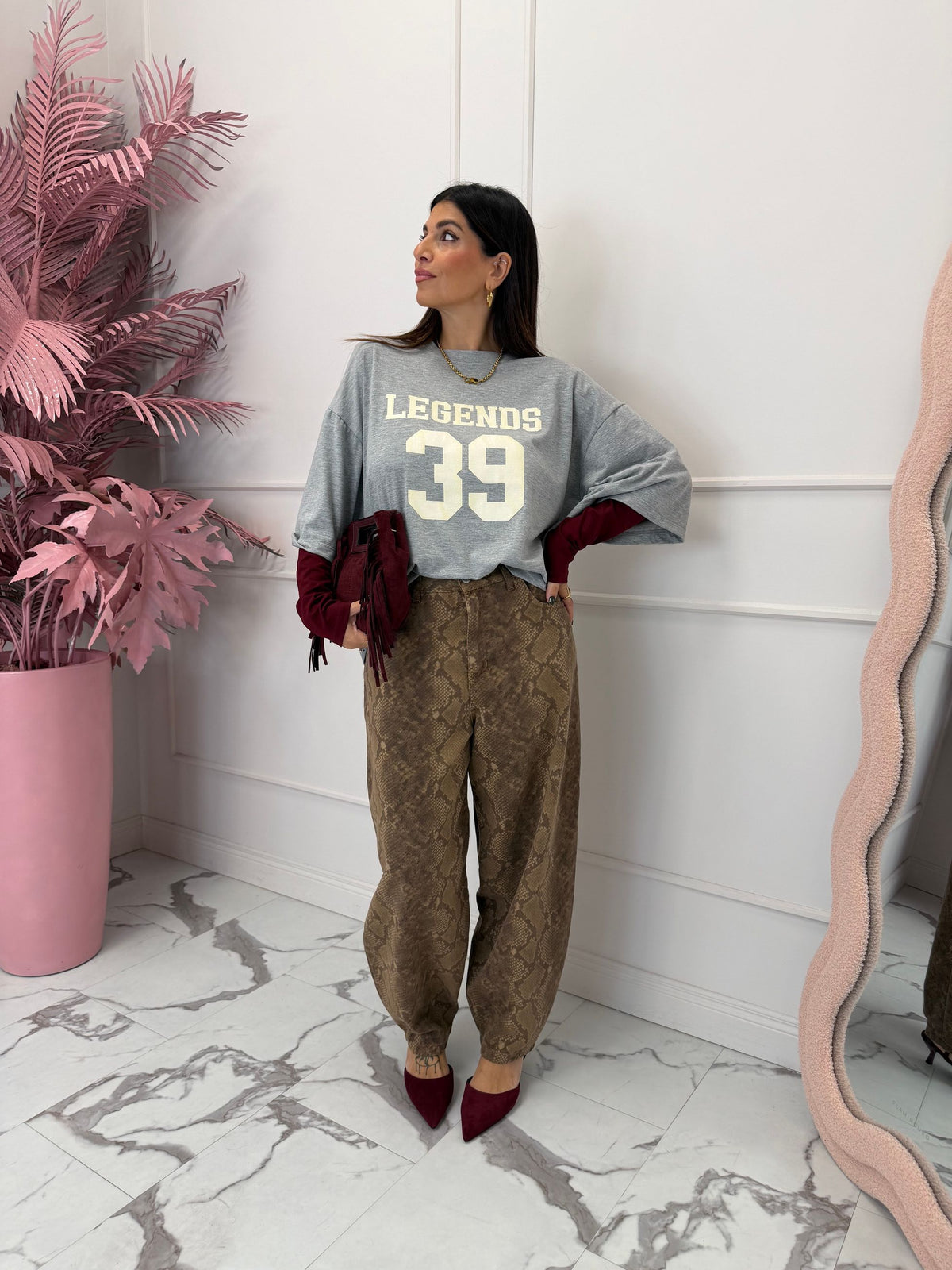Jeans balloon pitonato HAVEONE