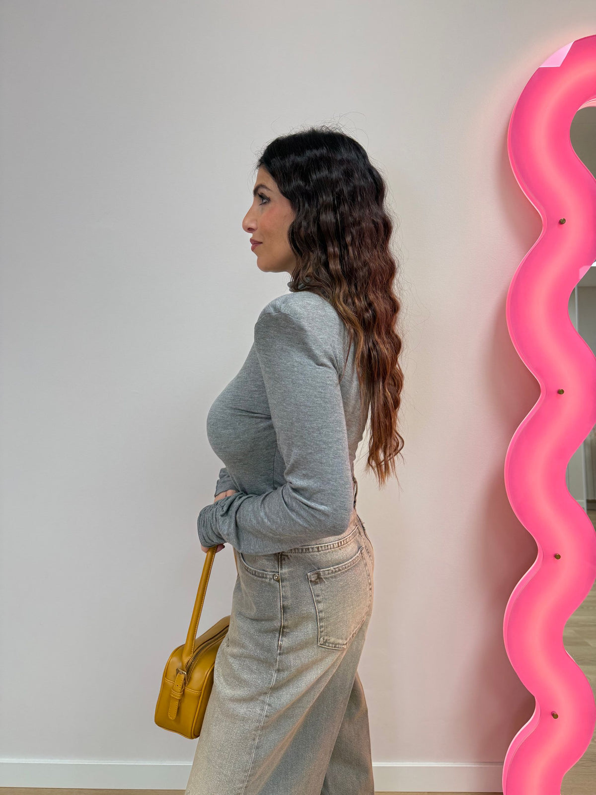 Dolcevita jersey con spalline VICOLO