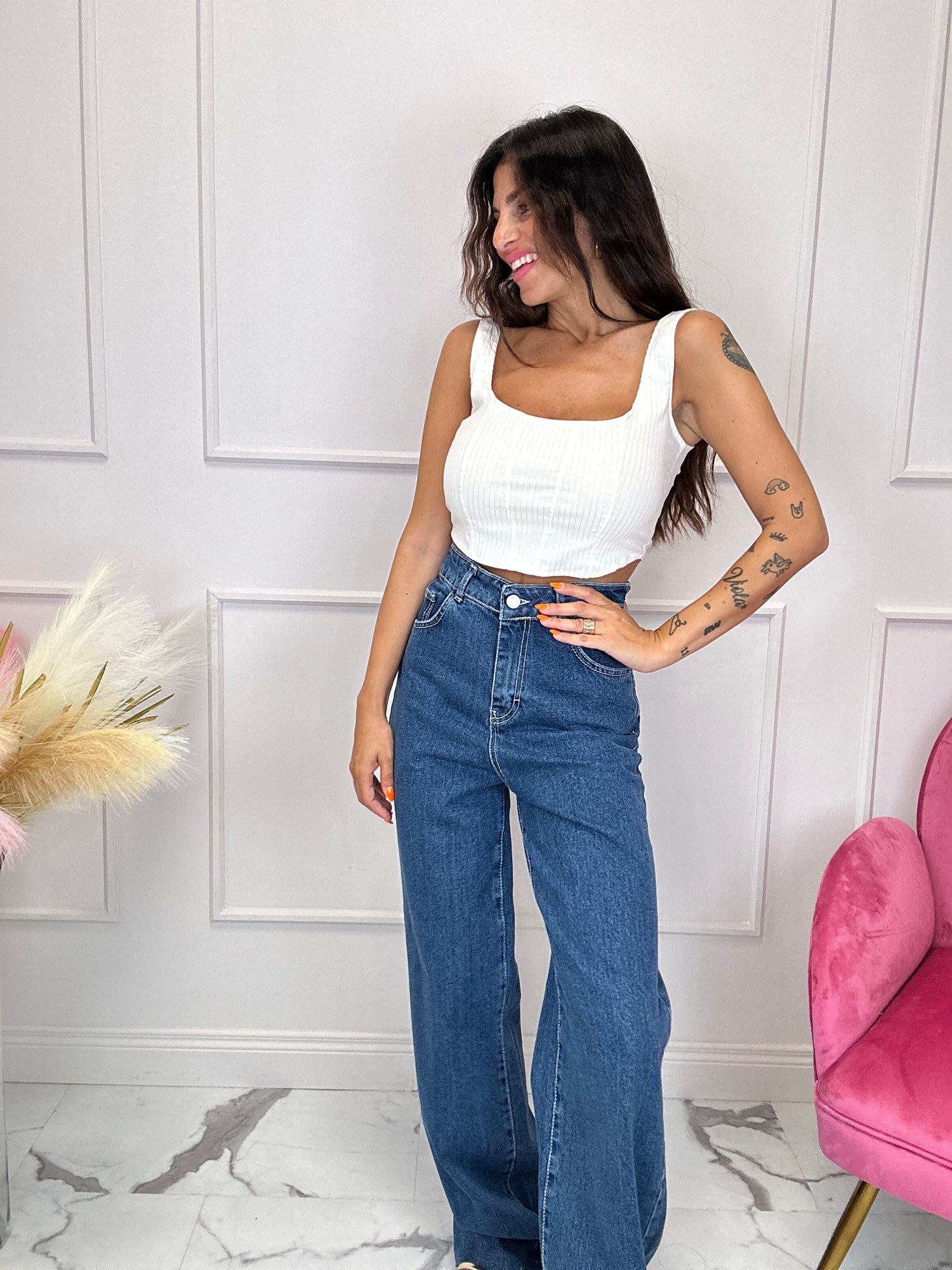 Top righe lurex LUMINA