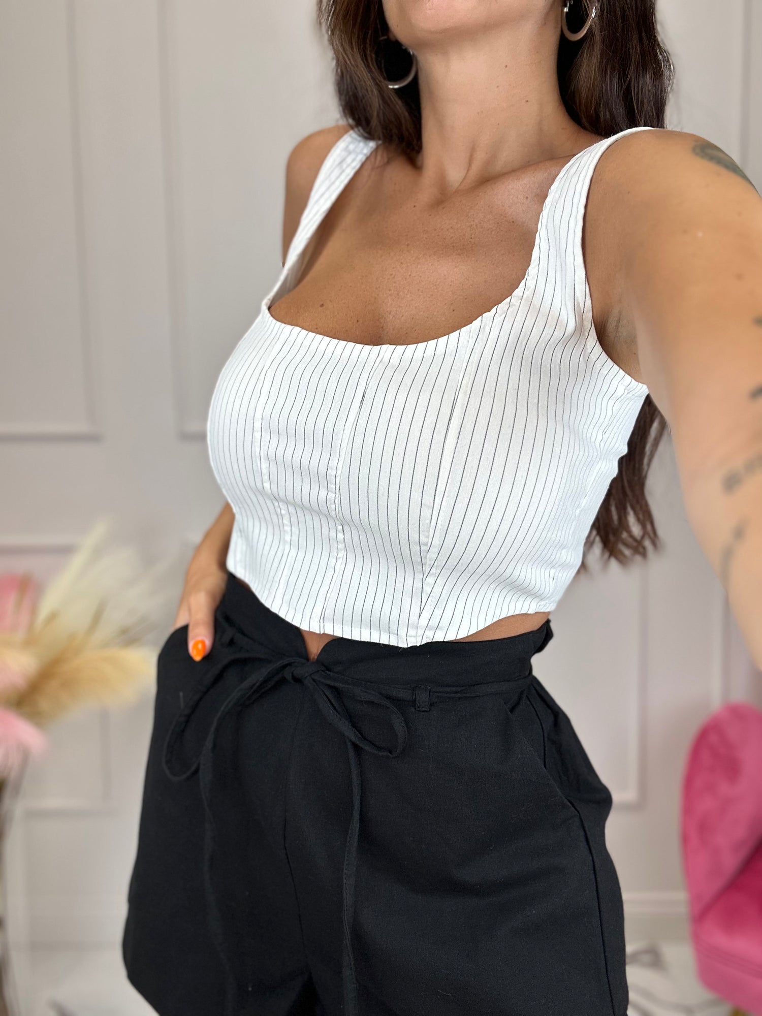 Top righe lurex LUMINA