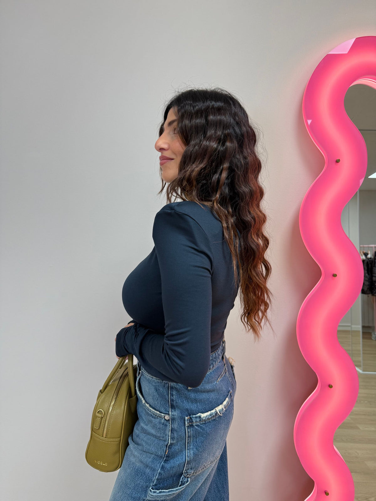 Dolcevita jersey con spalline VICOLO