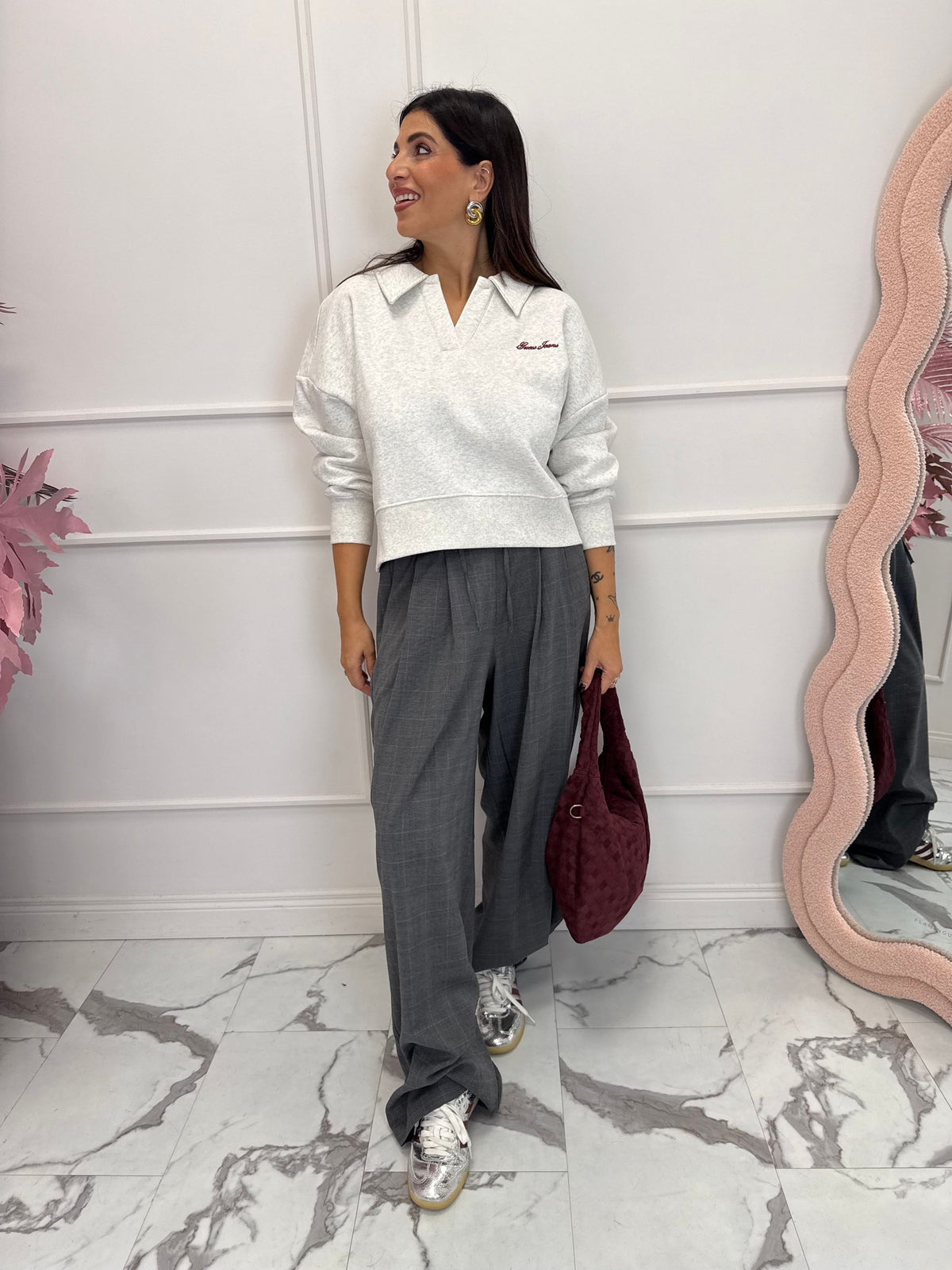 Pantalone palazzo quadri Enia ONLY