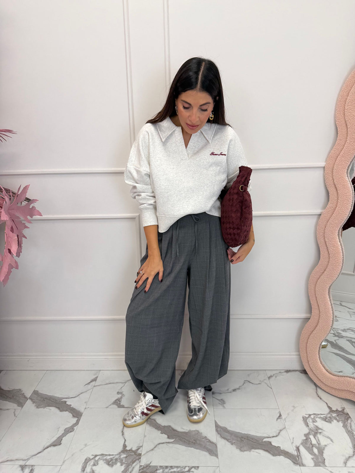 Pantalone palazzo quadri Enia ONLY