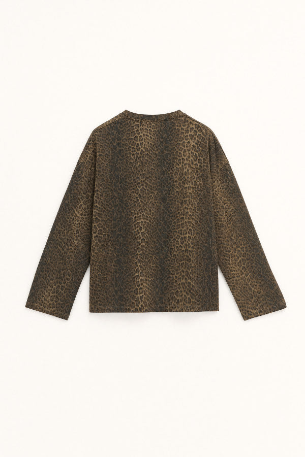 Maglia manica ampia Leopard LUMINA