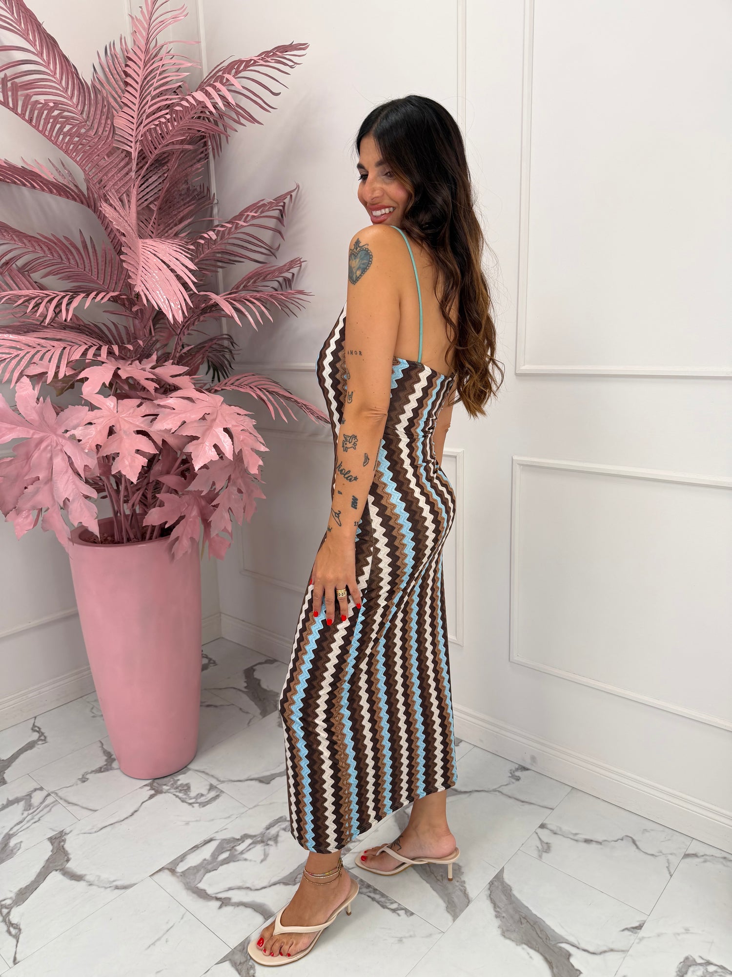 Abito stretch “Chevron print” LIP
