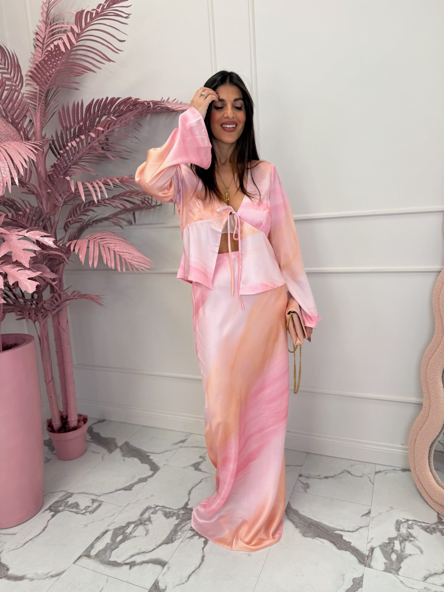Blusa Crop “Peach” GLAMOROUS