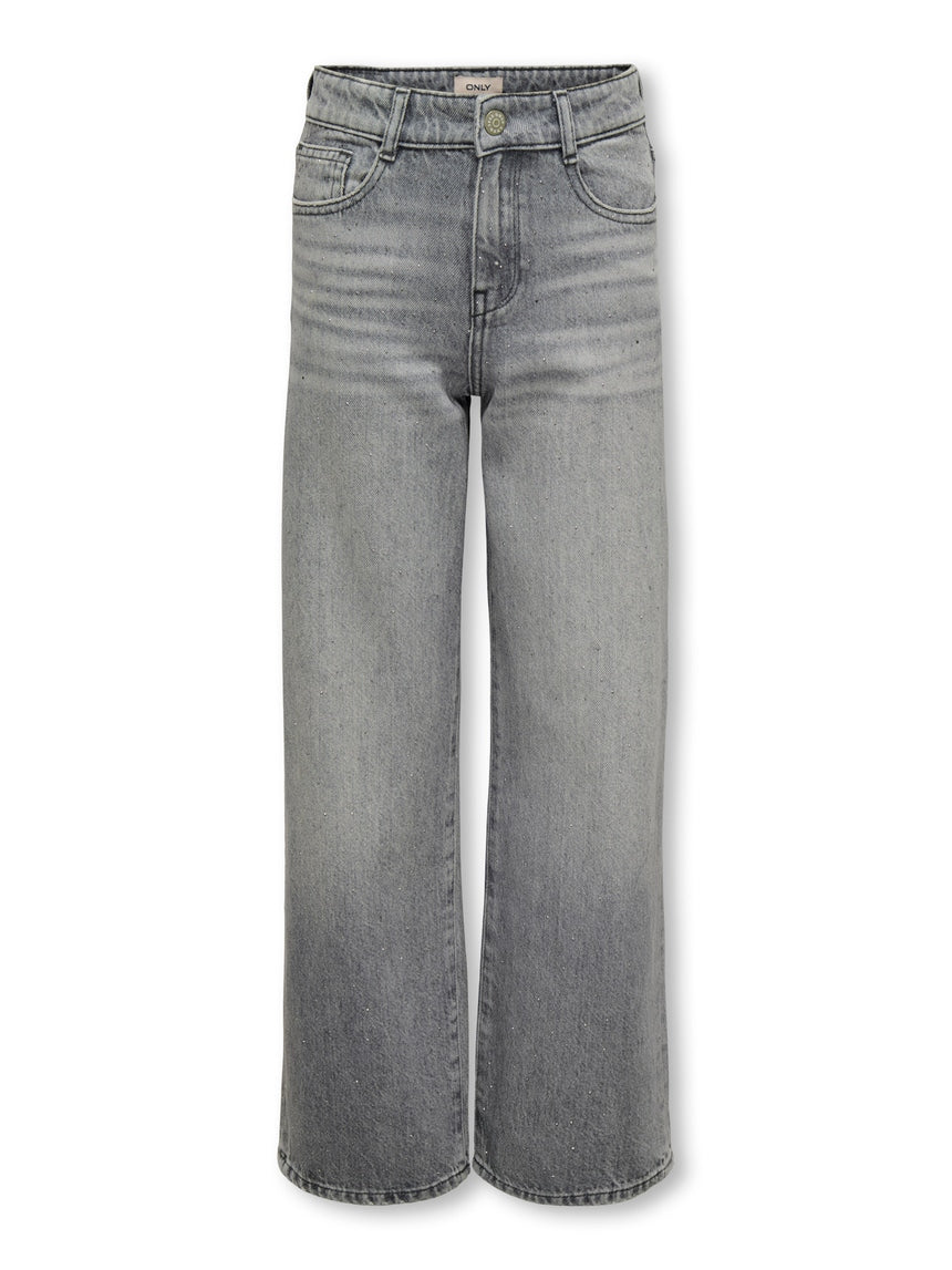 Jeans palazzo  “Cobain strass” ONLY