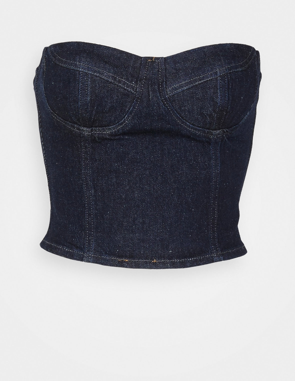 Top bustier in denim “Rouge” ONLY