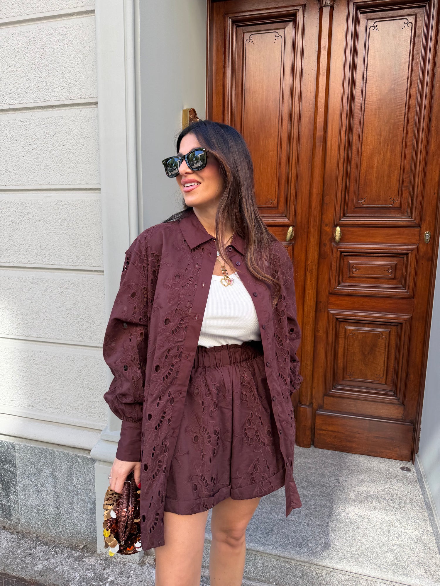 Camicia lunga “Sangallo” GLAMOROUS