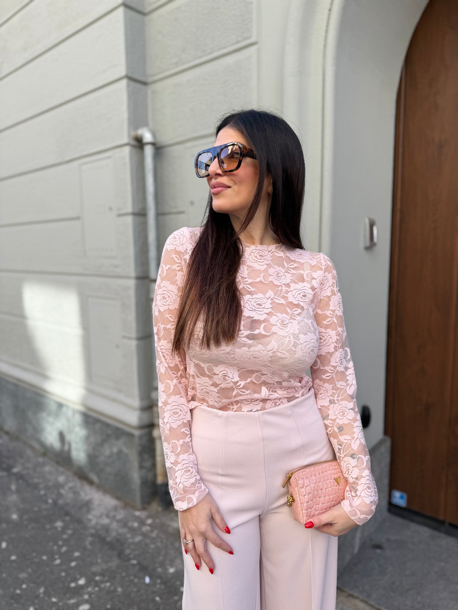 Maglia pizzo crop LIP