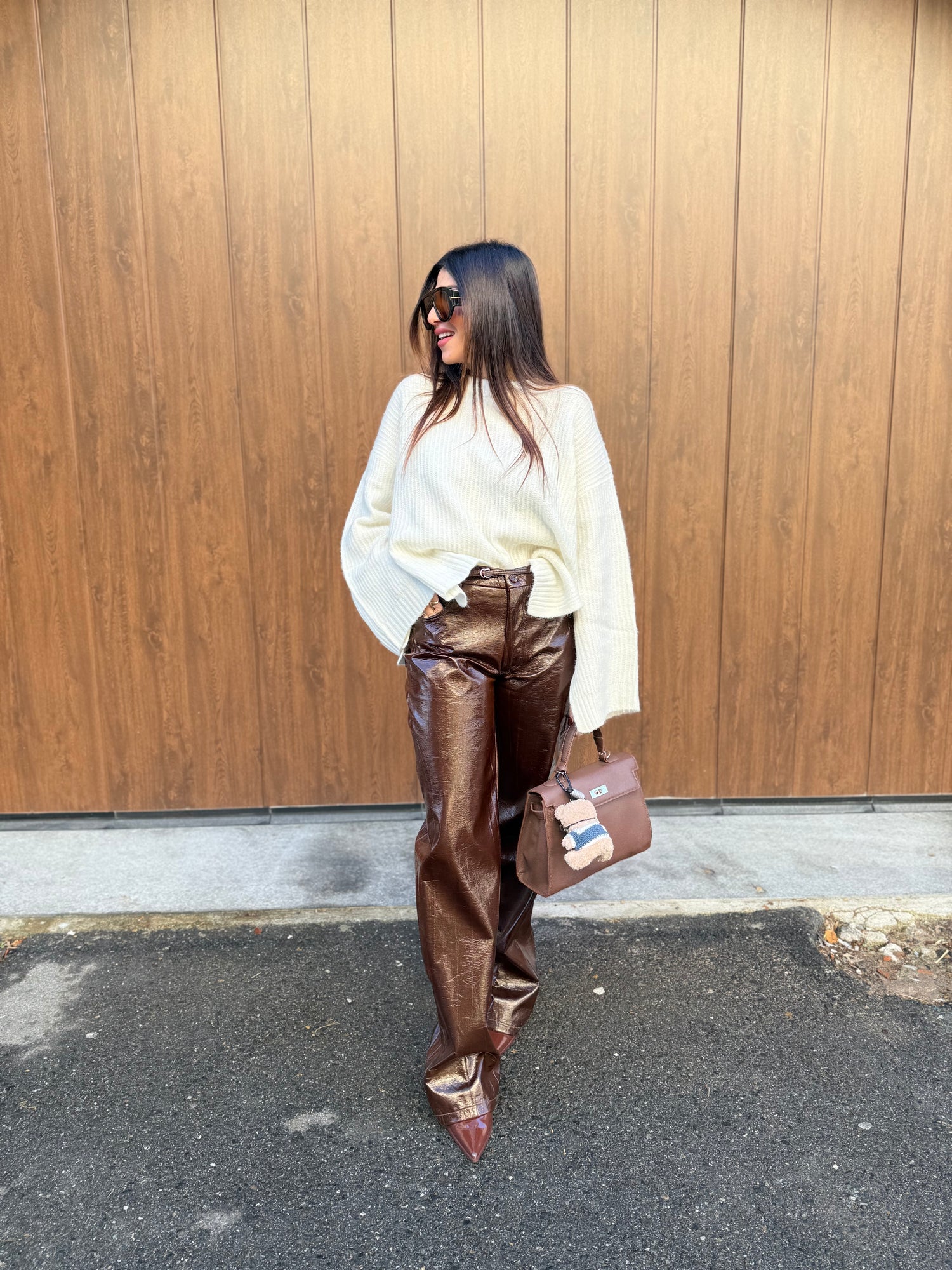 Pantalone in vinile LUMINA