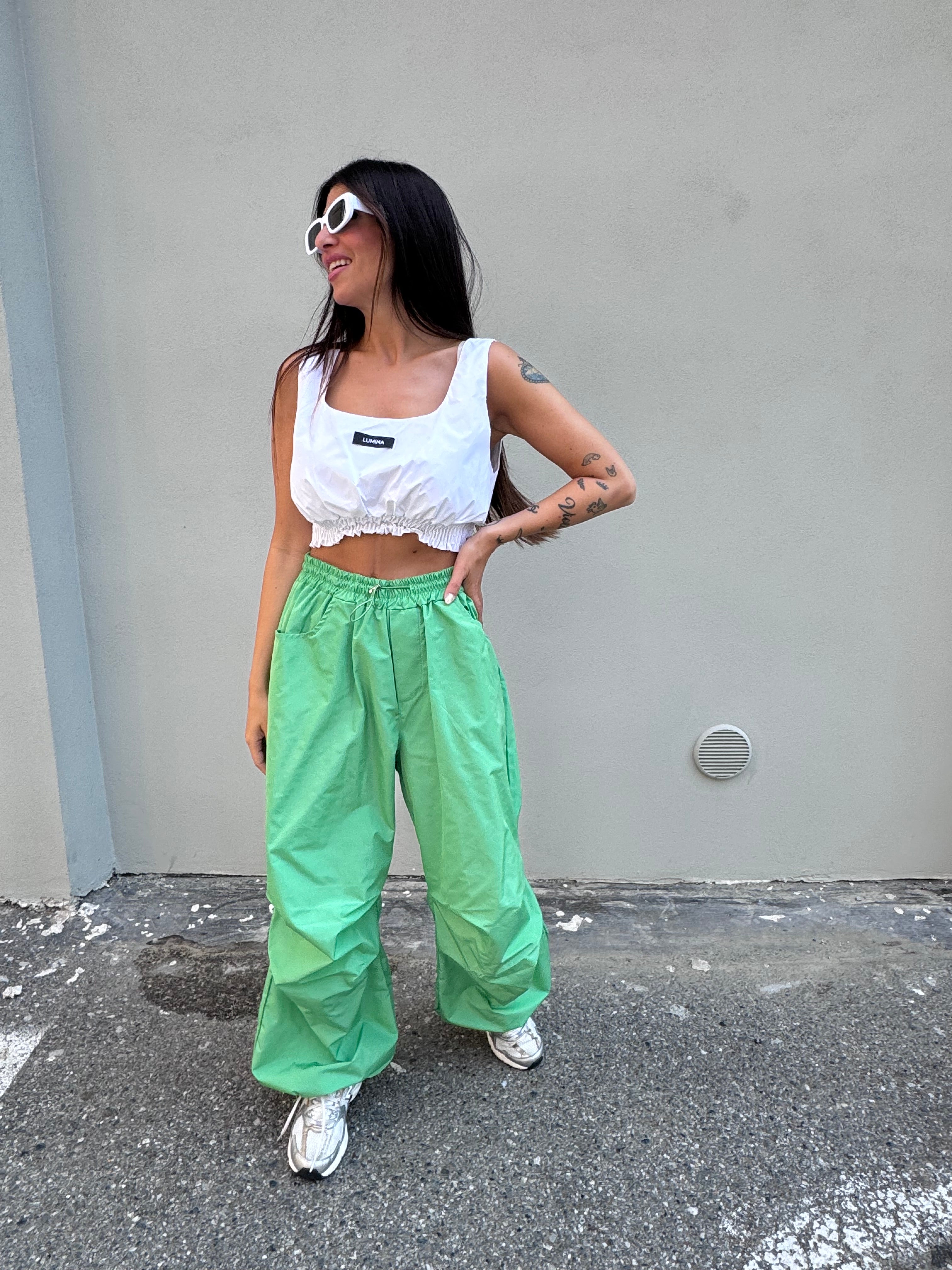 Pantalone Tuta Lumina Pantalone Parachute LUMINA – Limited In Pink