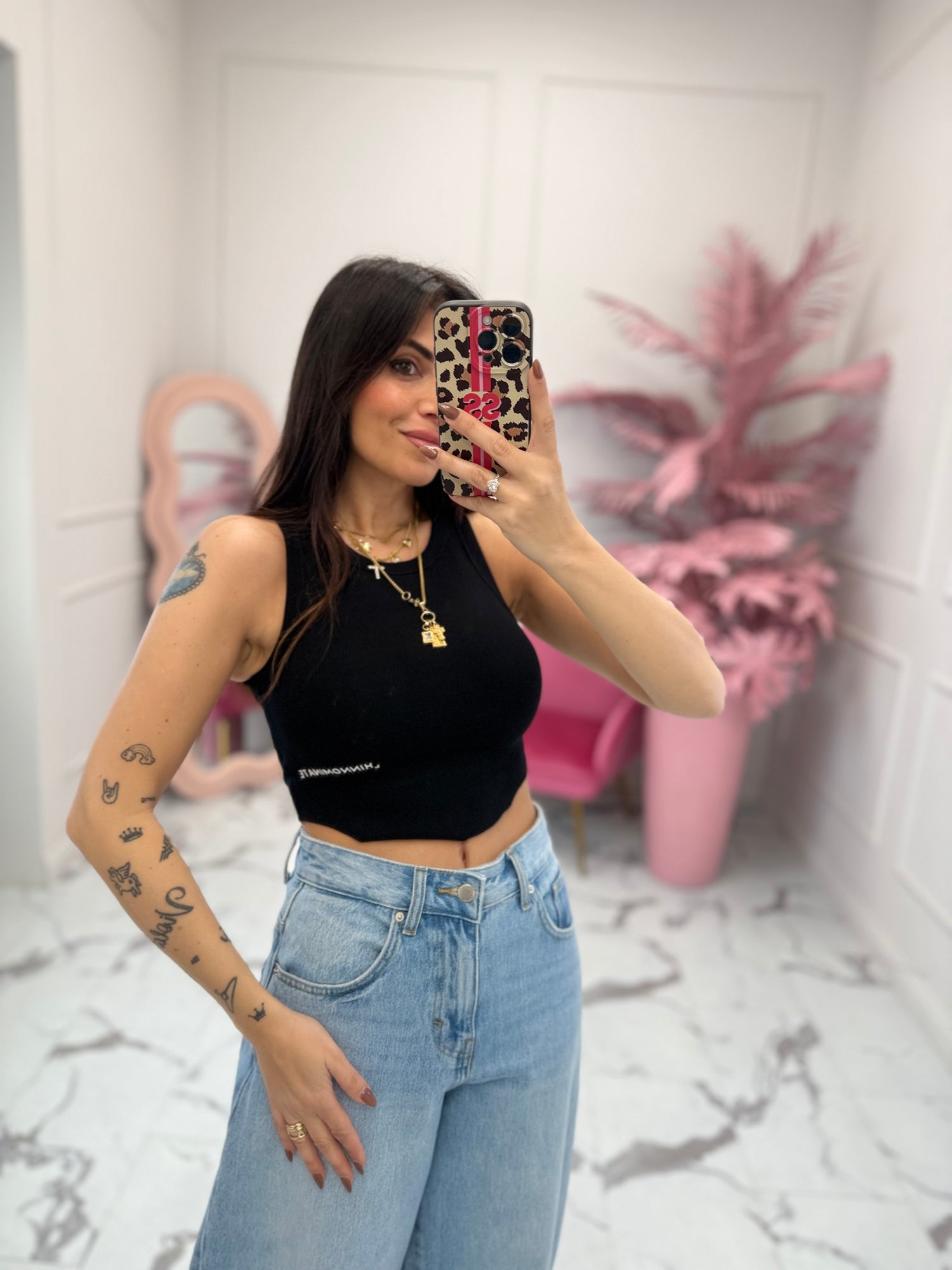 Crop top in costina HINNOMINATE