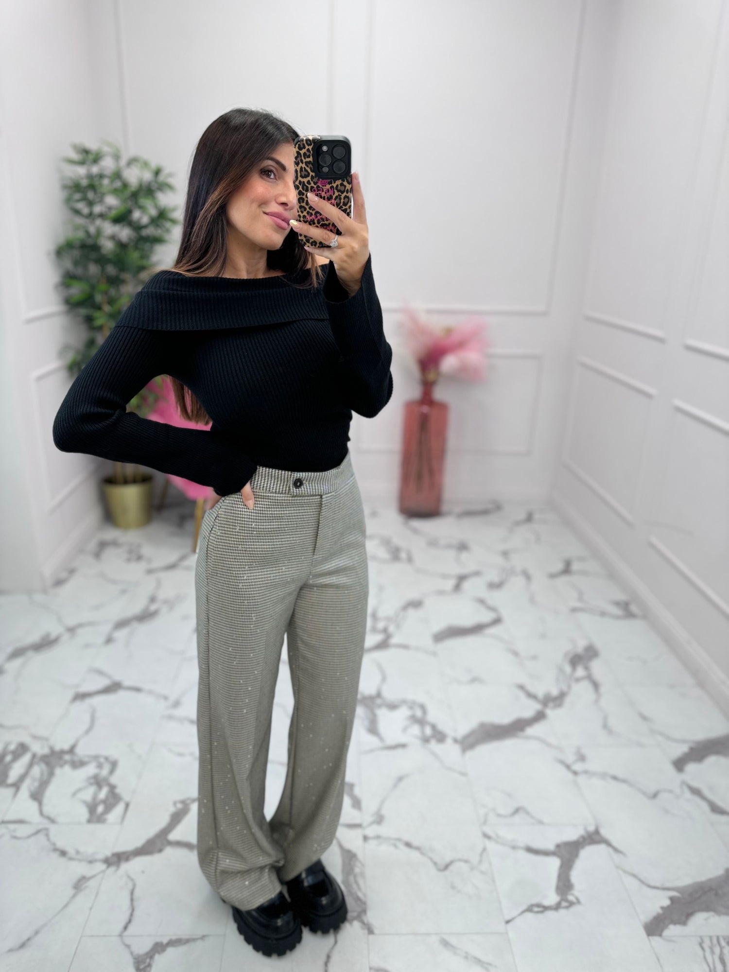 Pantalone “Check shine” VICOLO