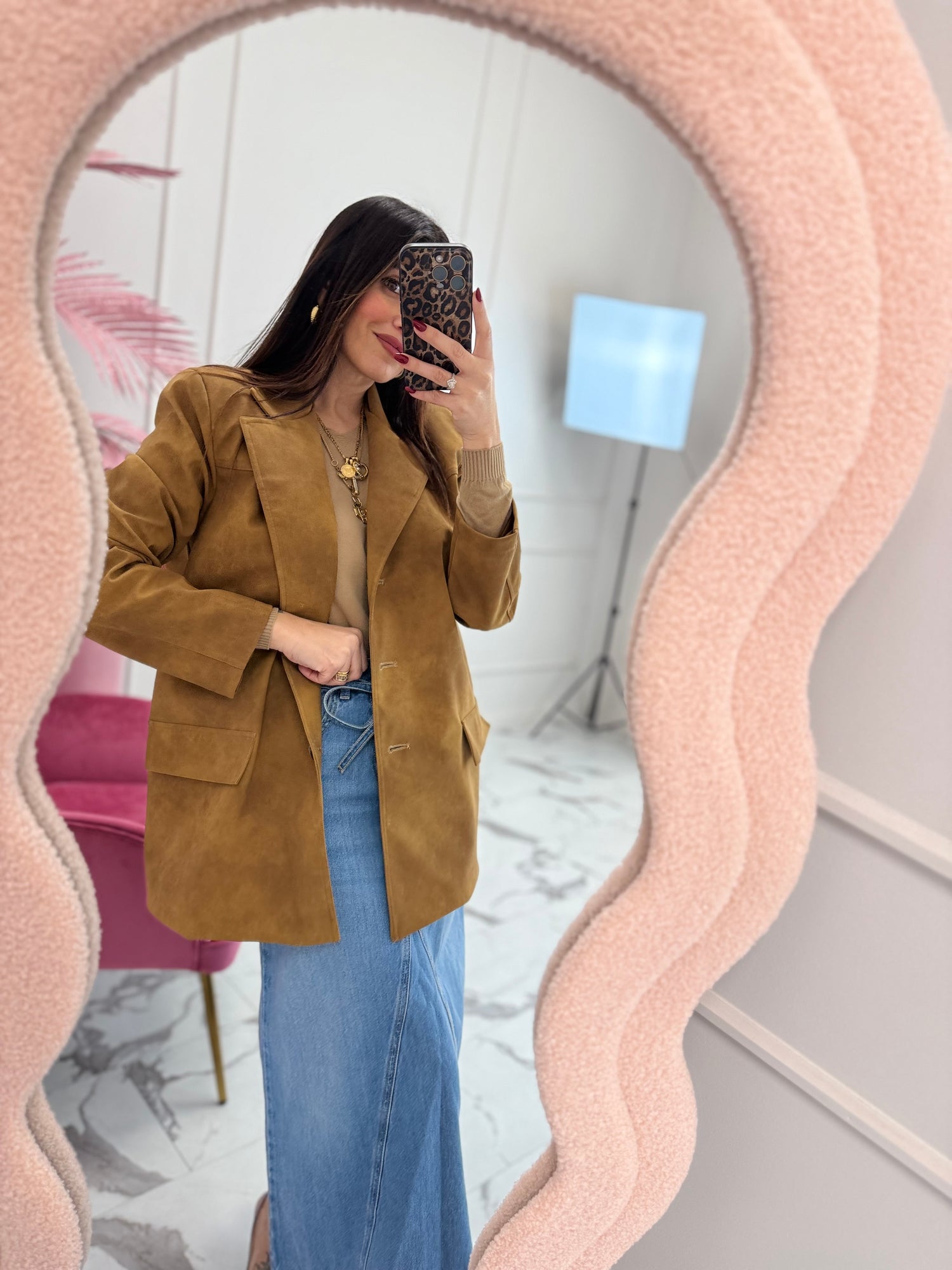 Blazer in suede HAVE ONE